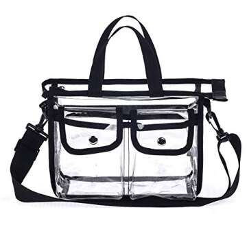 Jula Vance Medium Clear PVC Makeup Artist Set Bag Transparent Cosmetic Storage Bag Travel Make up Ki...