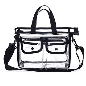 Jula Vance Medium Clear PVC Makeup Artist Set Bag Transparent Cosmetic Storage Bag Travel Make up Ki...