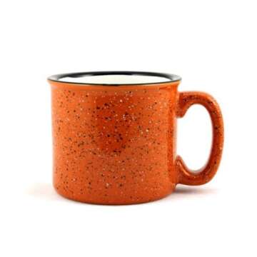 Marble Creek Ceramic Campfire Mug, 15oz (Burnt Orange)