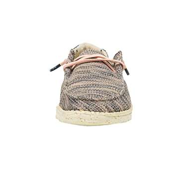 Hey Dude Women's Wendy Sox Light Pink Size 9 | Women’s Shoes | Women’s Lace Up Loafers | Comfortable & Light-Weight