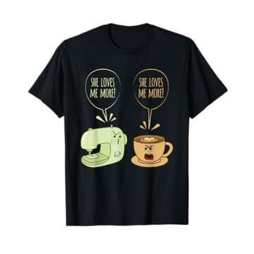 Sewing Machine Coffee Funny Sew Quilting Seamstress Sewer T-Shirt