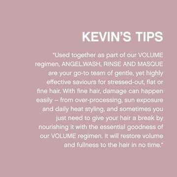KEVIN.MURPHY ANGEL.RINSE - Hair Repair Conditioner - For Fine Coloured Hair - Colour Safe Conditioner - Sulphate-Free - For Moisture & Conditioning - Delicate Scent - 250 mL / 8.4 fl oz