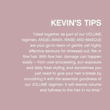 KEVIN.MURPHY ANGEL.RINSE - Hair Repair Conditioner - For Fine Coloured Hair - Colour Safe Conditioner - Sulphate-Free - For Moisture & Conditioning - Delicate Scent - 250 mL / 8.4 fl oz