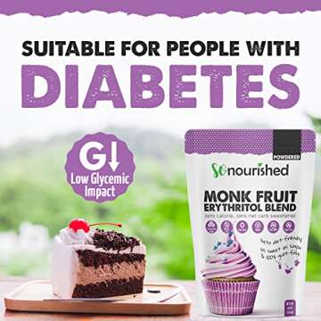 Powdered Monk Fruit Sweetener 1:1 Sugar Substitute, Keto