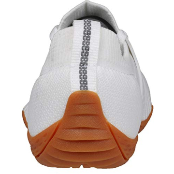 WHITIN Women's Low Zero Drop Shoes Minimalist Barefoot Trail Running Camping Size 9-9.5 Wide Toe Box for Female Fitness Workout Sneaker White/Gum 40
