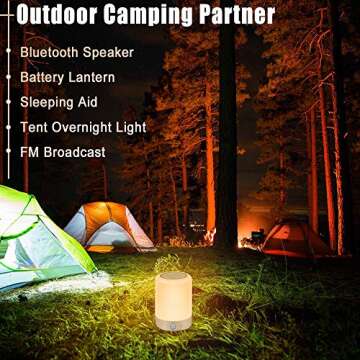 MRCOOL Night Lamp Bluetooth Speaker, Bedside Table Lamp with 5W Speaker, HD Sound and Deep Bass, 10M Range for Home, Outdoor, Travel, Gifts for Men, Women, Kids