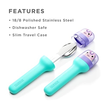 ZOKU Kids Portable Utensil Set - Cute Unicorn Design