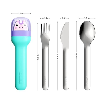 ZOKU Kids Portable Utensil Set - Cute Unicorn Design