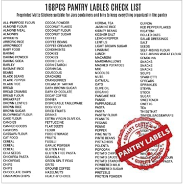 Elegant 168 Pantry Labels Set for Organized Kitchens