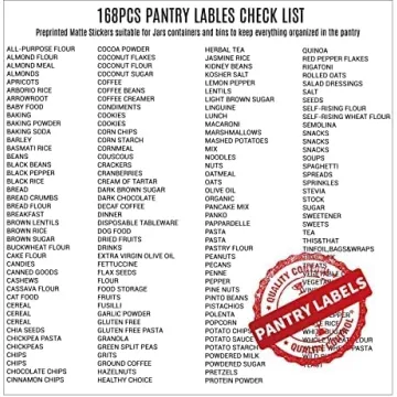 Elegant 168 Pantry Labels Set for Organized Kitchens