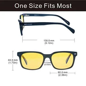 Shielded Computer Blue Light Blocking Glasses for Sleep Better
