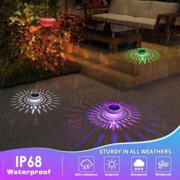 LENONE Solar Floating Pool Lights APP Control, 6.5" RGB Color Changing Pool Lights That Float with Dynamic Lighting Effects, IP68 Waterproof, Perfect for Garden, Party