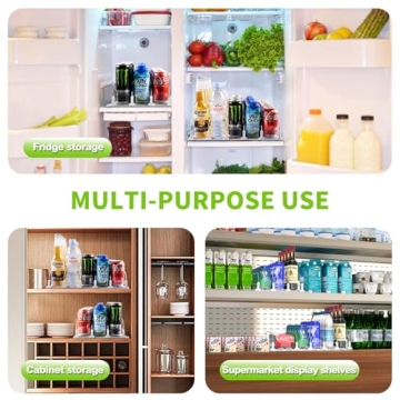 Adjustable Drink Organizer for Fridge - Holds 25 Cans