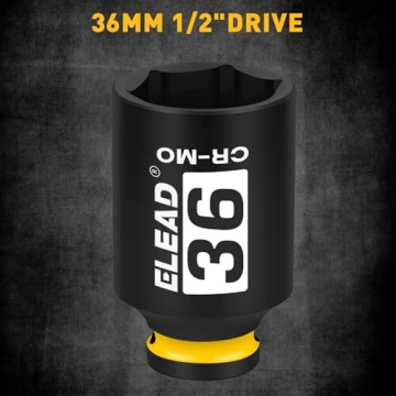 ELEAD 1/2" Drive 36 mm Deep Impact Socket for Automotive Repairs