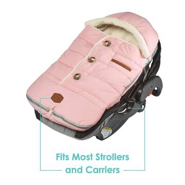 JJ Cole Bundle Me Urban Baby Bunting Bag Blush Pink