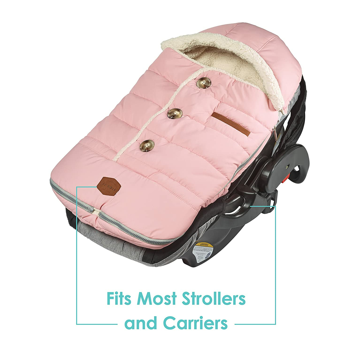 JJ Cole Bundle Me Urban Baby Bunting Bag Blush Pink