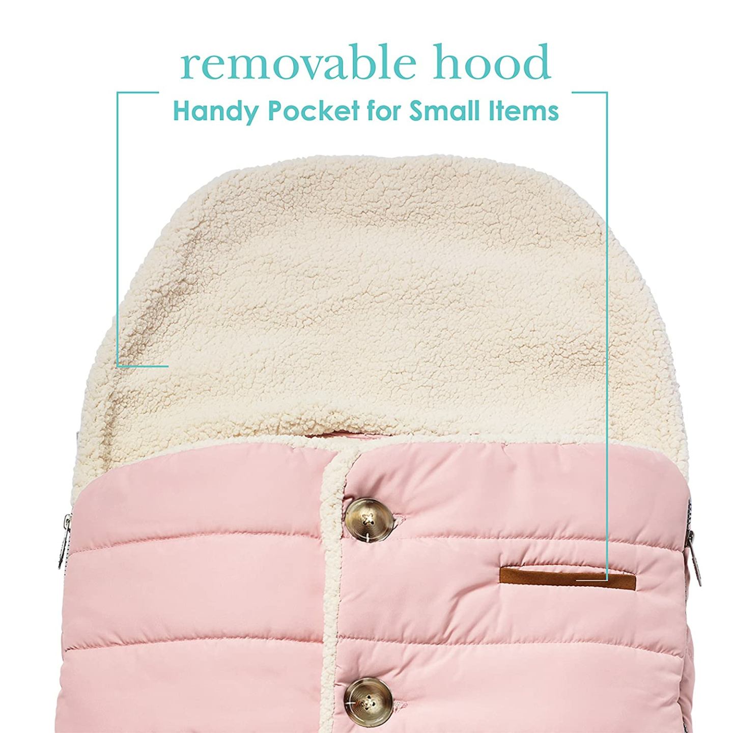 JJ Cole Bundle Me Urban Baby Bunting Bag Blush Pink