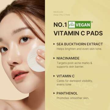 Medicube Deep Vita C Facial Pads, Vitamin C Toner Pads for Uneven Skin Tone, 500,000PPM of Vitamin W...