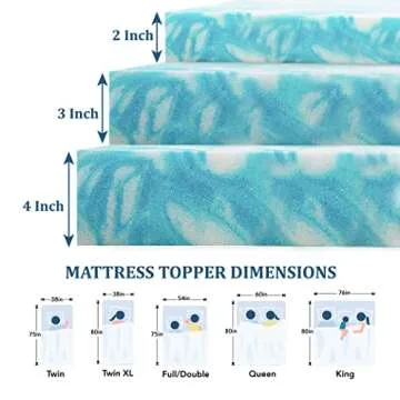 EGO 4 Inch Memory Foam Mattress Topper - Ultimate Comfort