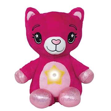 Ontel Star Belly Dream Lites, Stuffed Animal Night Light, 3 years and up, Pretty Pink Kitty - Projec...