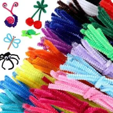 fulasiteu 200 pcs Multi-Color Pipe Cleaners and 100 pcs self-Adhesive Wiggle Eyes Sets for Crafts, Pipe Cleaners Bulk, Art and Craft Supplies, Chenille Stems, Pipe Cleaner for Crafts…