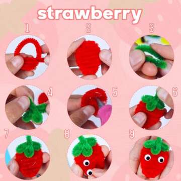 fulasiteu 200 pcs Multi-Color Pipe Cleaners and 100 pcs self-Adhesive Wiggle Eyes Sets for Crafts, Pipe Cleaners Bulk, Art and Craft Supplies, Chenille Stems, Pipe Cleaner for Crafts…