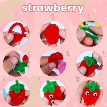 fulasiteu 200 pcs Multi-Color Pipe Cleaners and 100 pcs self-Adhesive Wiggle Eyes Sets for Crafts, Pipe Cleaners Bulk, Art and Craft Supplies, Chenille Stems, Pipe Cleaner for Crafts…