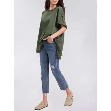 EXLURA Oversized Summer T-Shirt for Women - Comfy Casual Wear