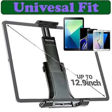 TECOTEC 2 in 1 Universal Cup Holder Tablet Mount, Upgraded 13" Long Neck Cup Holder iPad Holder for All Cellphones/Z Fold 3/2/Rugged Phones/Tablets