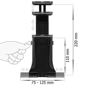 TECOTEC 2 in 1 Universal Cup Holder Tablet Mount, Upgraded 13" Long Neck Cup Holder iPad Holder for All Cellphones/Z Fold 3/2/Rugged Phones/Tablets