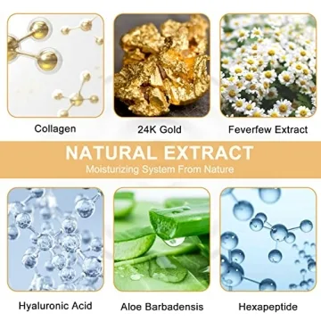 LAVONE 24K Gold Eye Mask for Dark Circles and Puffiness