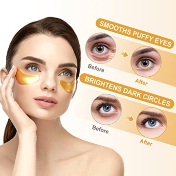 LAVONE 24K Gold Eye Mask for Dark Circles and Puffiness