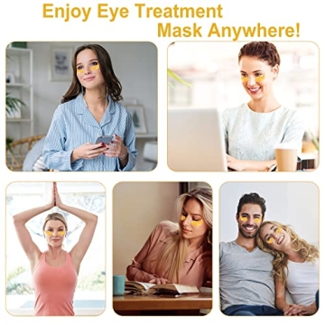 LAVONE 24K Gold Eye Mask for Dark Circles and Puffiness