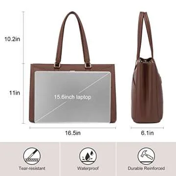 LOVEVOOK Laptop Bag for Women Stylish & Waterproof