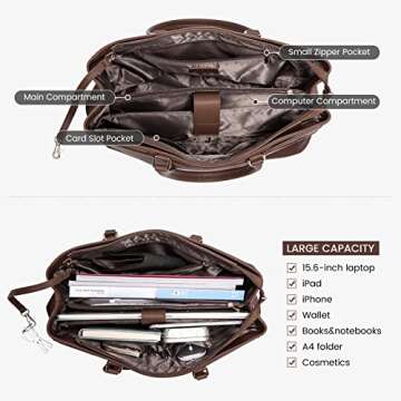 LOVEVOOK Laptop Bag for Women Stylish & Waterproof