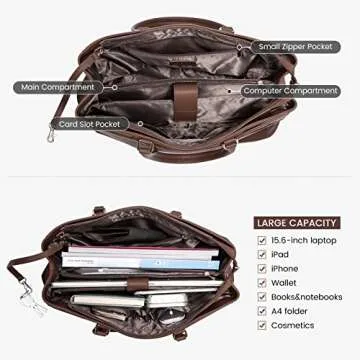 LOVEVOOK Laptop Bag for Women Stylish & Waterproof