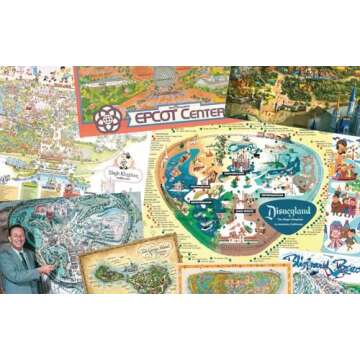 Maps of the Disney Parks: Charting 60 Years from California to Shanghai (Disney Editions Deluxe)