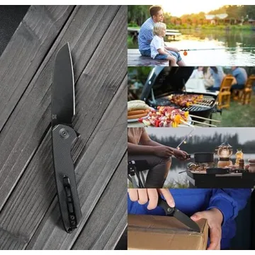 SENCUT Kyril Pocket Folding Knife for EDC, Design by Ferrum Forge Knife Works, Liner Lock Small Knife with Clip, Micarta Handle Everyday Carry Knife for Men Women Indoor Outdoor Gift S22001