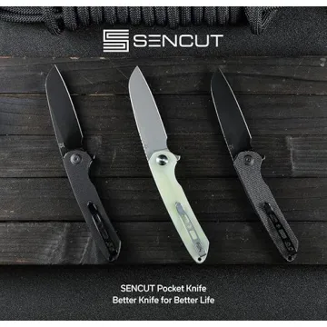 SENCUT Kyril Pocket Folding Knife for EDC, Design by Ferrum Forge Knife Works, Liner Lock Small Knife with Clip, Micarta Handle Everyday Carry Knife for Men Women Indoor Outdoor Gift S22001