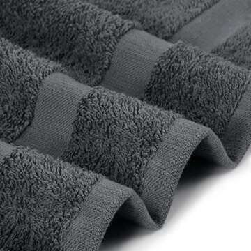 Utopia Towels - Salon Towel, Pack of 24 (Not Bleach Proof, 16 x 27 Inches) Highly Absorbent Cotton Towels for Hand, Gym, Beauty, Hair, Spa, and Home Hair Care, Grey