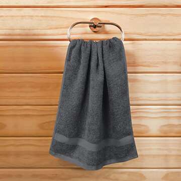 Utopia Towels - Salon Towel, Pack of 24 (Not Bleach Proof, 16 x 27 Inches) Highly Absorbent Cotton Towels for Hand, Gym, Beauty, Hair, Spa, and Home Hair Care, Grey