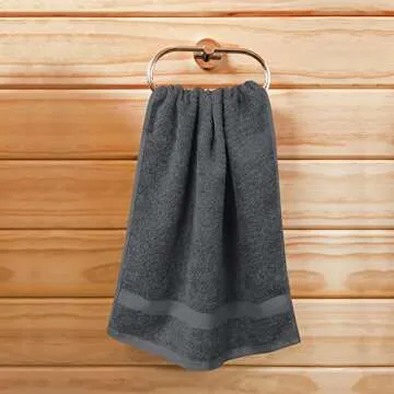 Utopia Towels - Salon Towel, Pack of 24 (Not Bleach Proof, 16 x 27 Inches) Highly Absorbent Cotton Towels for Hand, Gym, Beauty, Hair, Spa, and Home Hair Care, Grey