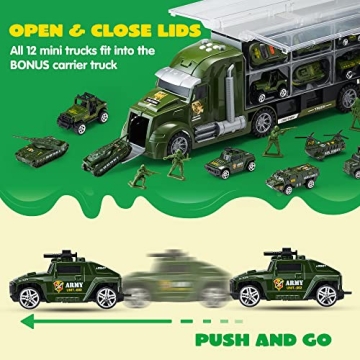 Amazing JOYIN Military Truck Set with Lights and Sounds