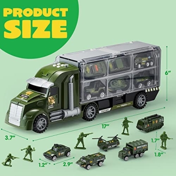 Amazing JOYIN Military Truck Set with Lights and Sounds