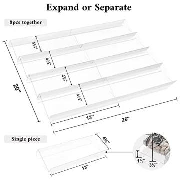 Mulush Spice Rack Tray for Organized Kitchen Storage
