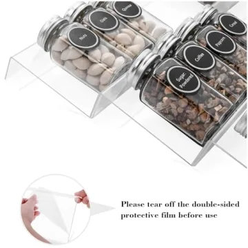 Mulush Spice Rack Tray for Organized Kitchen Storage