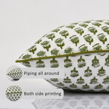 CPC Cotton Throw Pillow Covers - Soft, Stylish, Set of 2