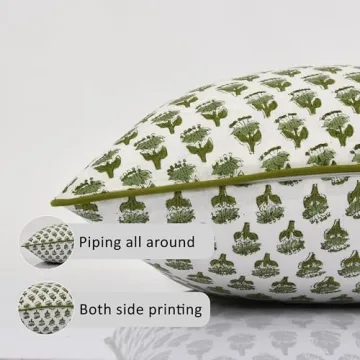 CPC Cotton Throw Pillow Covers - Soft, Stylish, Set of 2