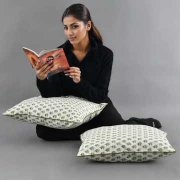 CPC Cotton Throw Pillow Covers - Soft, Stylish, Set of 2