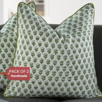 CPC Cotton Throw Pillow Covers - Soft, Stylish, Set of 2